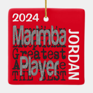 Ornamento De Cerâmica Marimba Player Extraordinaire CUSTOM