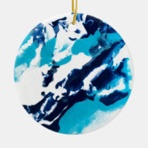 Mármore Azul e Líquido Branco