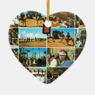 Ornamento De Cerâmica Marrocos, Norte de África, multiview de