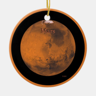 Ornamento De Cerâmica Mars Globe pela NASA