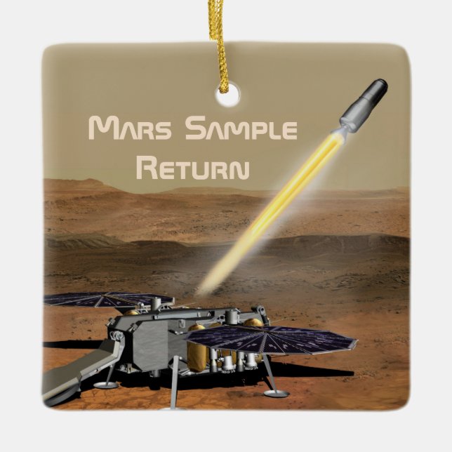 Ornamento De Cerâmica Mars Sample Return Mission (Frente)
