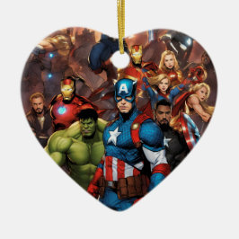 Ornamento De Cerâmica Marvel Heart