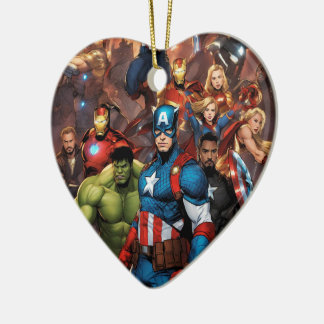 Ornamento De Cerâmica Marvel Heart