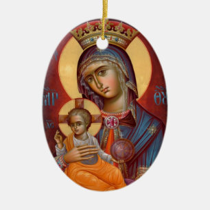 Ornamento De Cerâmica Mary - THEOTOKOS