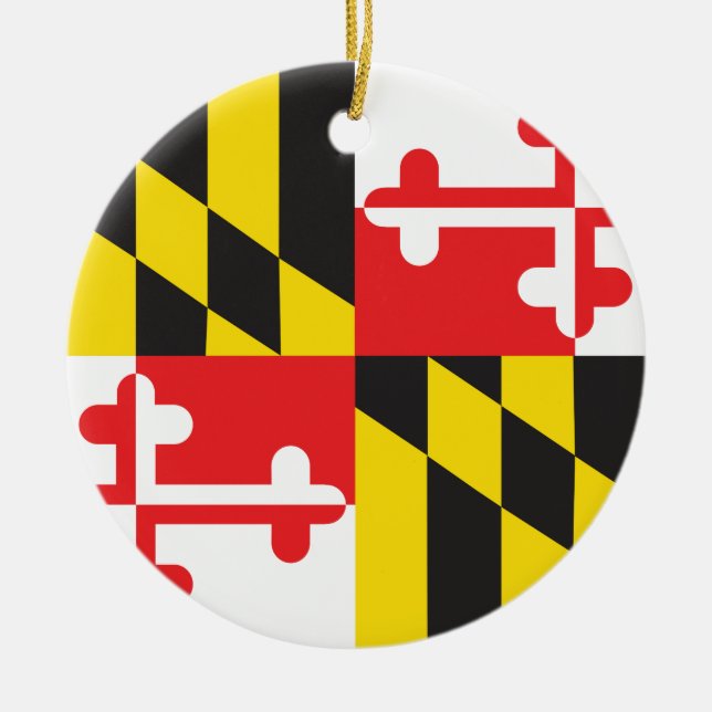 ORNAMENTO DE CERÂMICA MARYLAND FLAG (Frente)