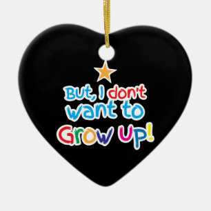 Ornamento De Cerâmica Mas, eu não quero crescer acima! bebê bonito da