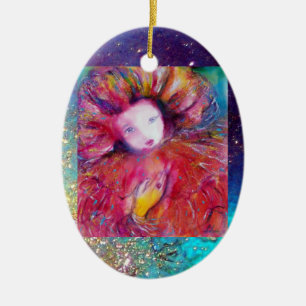 Ornamento De Cerâmica MÁSCARA EM VERMELHO, Monograma