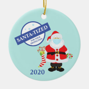 Ornamento De Cerâmica Máscara Facial de Natal Papai Noel Santificado Div