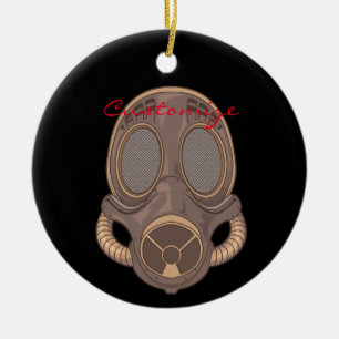 Ornamento De Cerâmica Máscaras de Gás Steampunk Thunder_Cove