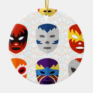 Ornamento De Cerâmica Máscaras de Luta