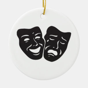 Ornamento De Cerâmica Máscaras do teatro do drama da tragédia da comé
