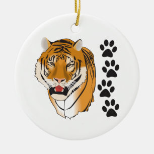 Ornamento De Cerâmica Mascote Tiger