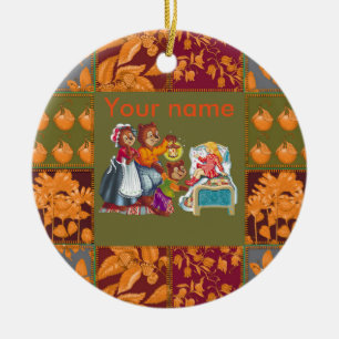 Ornamento De Cerâmica Masha e 3 contos de fadas