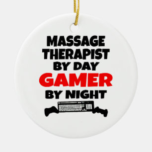 Ornamento De Cerâmica Massage Therapist Gamer