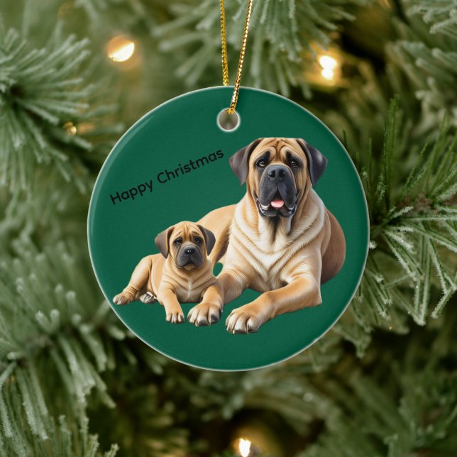 Ornamento De Cerâmica Mastiff englische Doggen Weihnachten (Árvore)