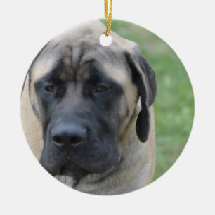 Ornamento De Cerâmica Mastiff inglês bonito