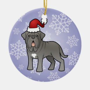 Ornamento De Cerâmica Mastiff napolitana do Natal