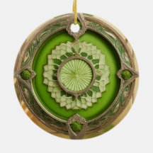Matcha Latte Prism Cerâmica Ornament