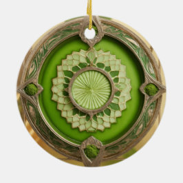Ornamento De Cerâmica Matcha Latte Prism Cerâmica Ornament