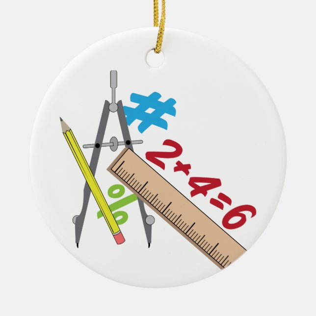 Ornamento De Cerâmica Matemática (Frente)
