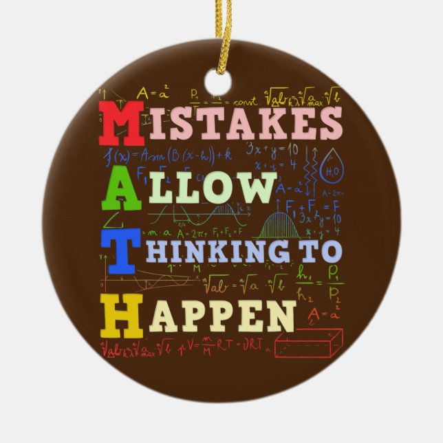 Ornamento De Cerâmica Matemática do professor de matemática (Frente)