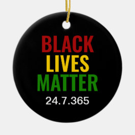 ORNAMENTO DE CERÂMICA MATÉRIA BLACK LIVES 24.7.365 BHM