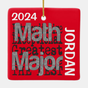 Ornamento De Cerâmica Math Major Extraordinaire CUSTOM