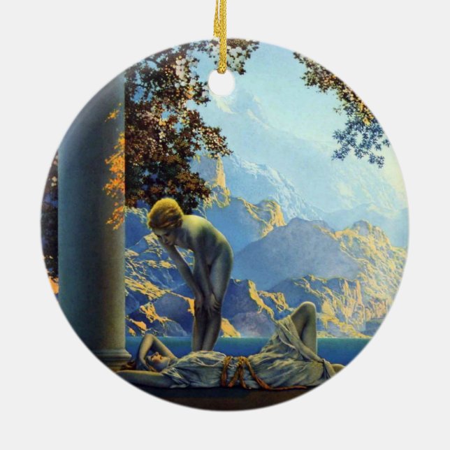 Ornamento De Cerâmica Maxfield Parrish Daybreak II (Traseira)