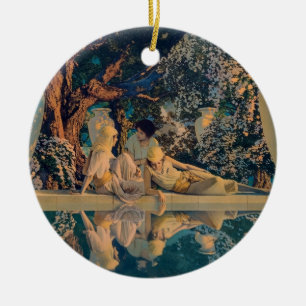 Ornamento De Cerâmica Maxfield Parrish O Jardim de Alá 1918 Arte Fina