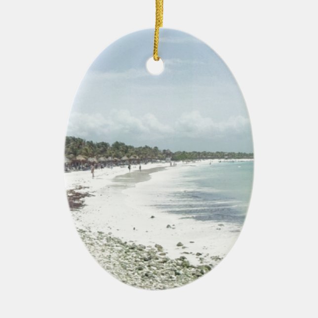 Ornamento De Cerâmica Maya de Riviera (Frente)