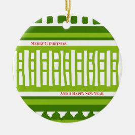 Ornamento De Cerâmica MAZ Striped Ribbed Knitting Pattern 079 Christmas 