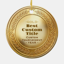 Ornamento De Cerâmica Medalha de Ouro Realista 3D Personalizável e Premi