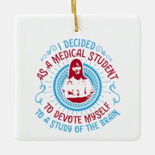 Ornamento De Cerâmica Medicina - Estudos Médicos Cérebro