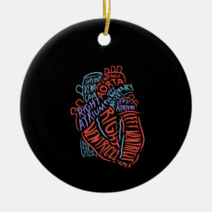 Ornamento De Cerâmica Médico de Anatomia Especialista em Coração Biol