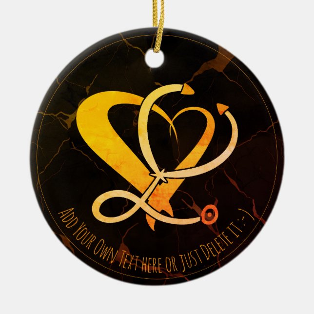 Ornamento De Cerâmica Médico, enfermeiro, paramédico, modelo de presente (Frente)