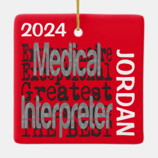 Ornamento De Cerâmica Médico Interpretador Extraordinário PERSONALIZADO