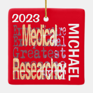 Ornamento De Cerâmica Médico Pesquisador Extraordinário PERSONALIZADO