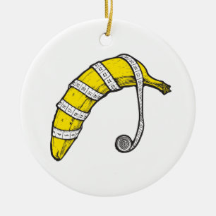 Ornamento De Cerâmica medida de banana, pop-art