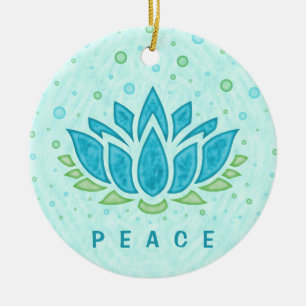 Ornamento De Cerâmica Meditação Yoga Lotus Flower Zen   Modelo de text
