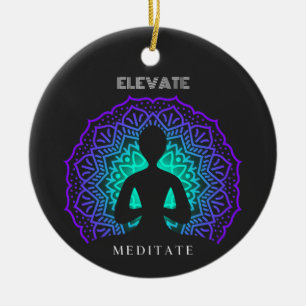 Ornamento De Cerâmica Meditar Elevate
