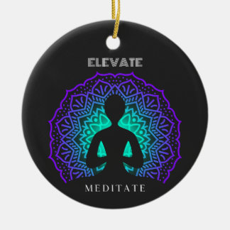 Ornamento De Cerâmica Meditar Elevate