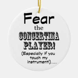 Ornamento De Cerâmica Medo Do Jogador Da Concertina