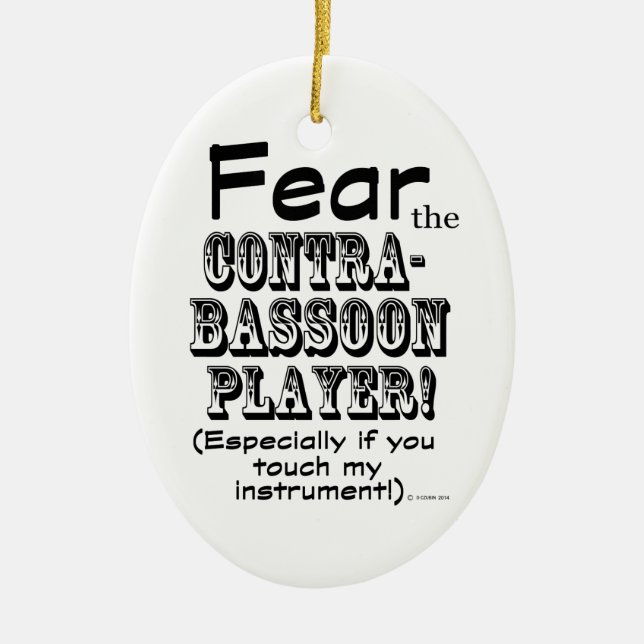 Ornamento De Cerâmica Medo Do Jogador De Contrabando (Frente)