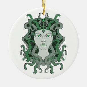 Ornamento De Cerâmica Medusa Gorgo Cobra Gorgon Monstro Mitologia Grega