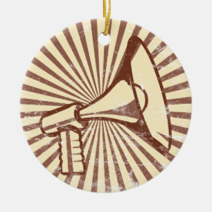 Ornamento De Cerâmica Megafone