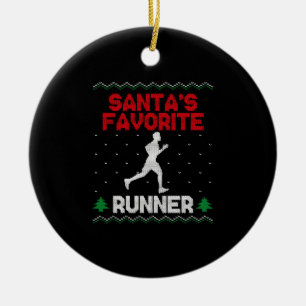 Ornamento De Cerâmica Meia Maratona Runner Feia