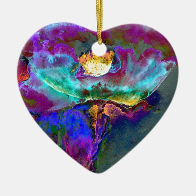 Ornamento De Cerâmica Meia-noite Púrpura Púrpura Paqueca Paqueca (Frente)