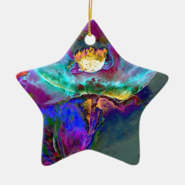 Ornamento De Cerâmica Meia-noite Púrpura Púrpura Paqueca Paqueca (Frente)