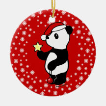 Meia personalizada da panda do Natal