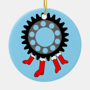 Ornamento De Cerâmica Meias de Natal Mecânicas